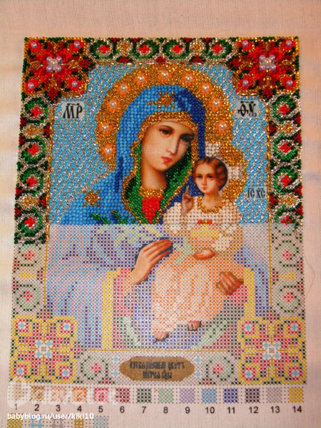 Икона ангел хранитель домашнего очага из бисера Икона ангел хранитель домашнего очага из бисера