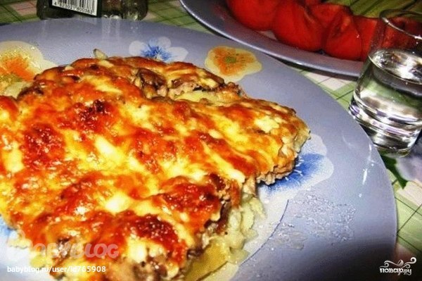 Мясо по-французски с картошкой и грибами. Пошаговый рецепт Мясо по-французски с картошкой и грибами. Пошаговый рецепт