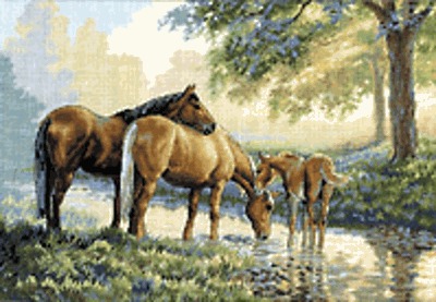 Трио Тюльпанов Horses By A Stream