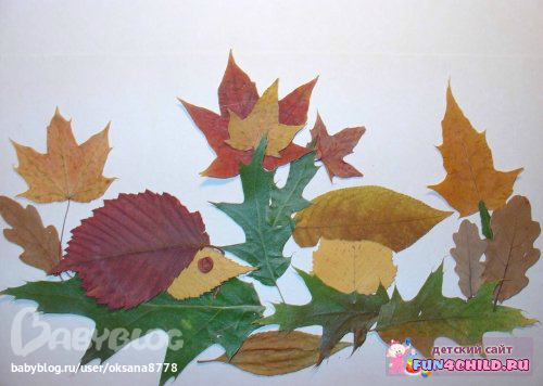 аппликации из листьев