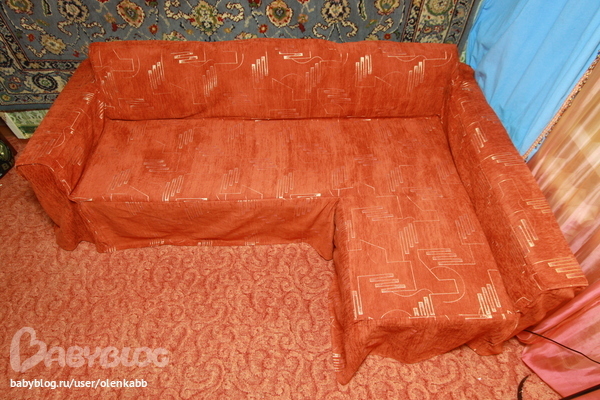 Как сшить и надеть чехол-накидку на угловой диван - магазин мебели Dommino