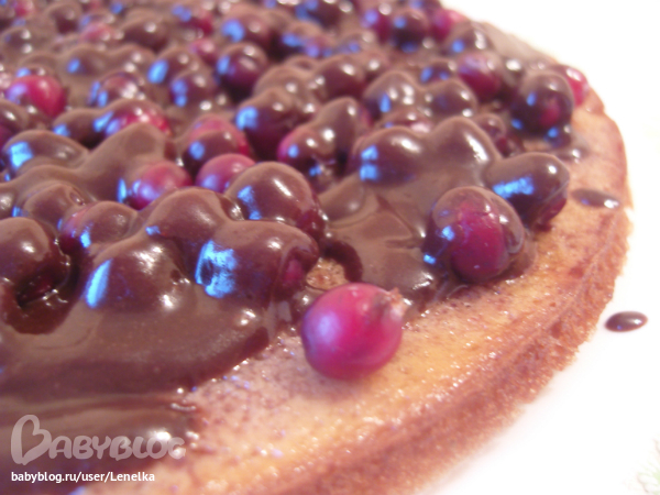 Сладкий пирог с кислой клюквой