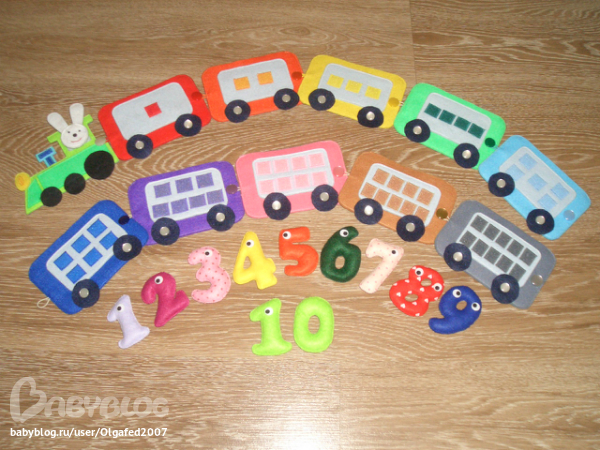 Паровозик для изучения цвета и счета...