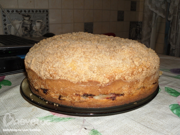 Банановый пирог без сахара и муки