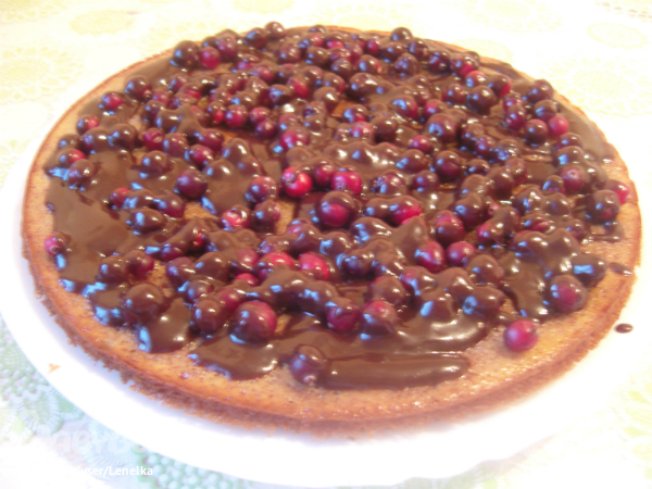 Сладкий пирог с кислой клюквой