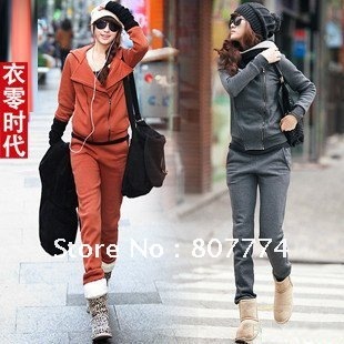 http://www.aliexpress.com/item/Free-Shipping-Brand-New-Korean-Women-s-Hooded-Cotton-Jacket-pants-Wild-hooded-sportsuit-1pc-lot/543450269.html