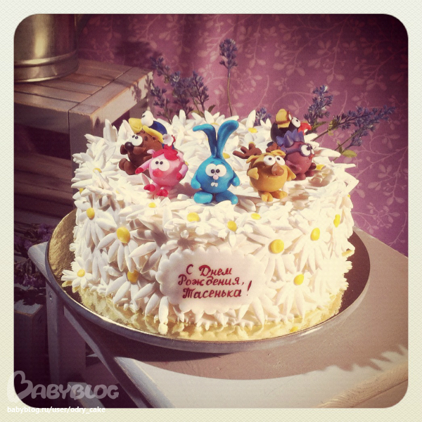 ромашки смешарики торт заказать москва доставка вкусный