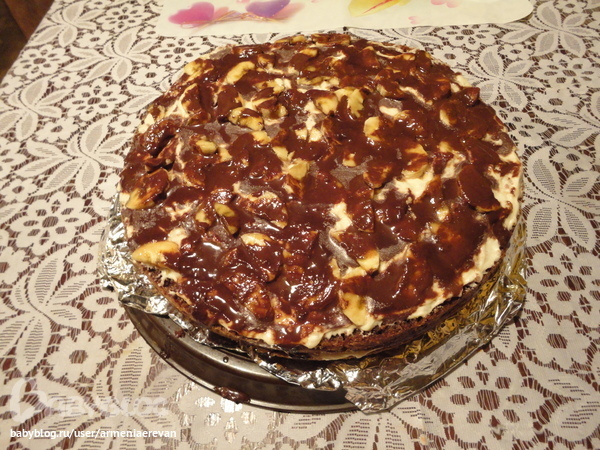 Торт шоколадно-банано-коньячный