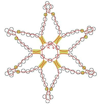 Снежинки из бисера схемы пошагово плетения для начинающих