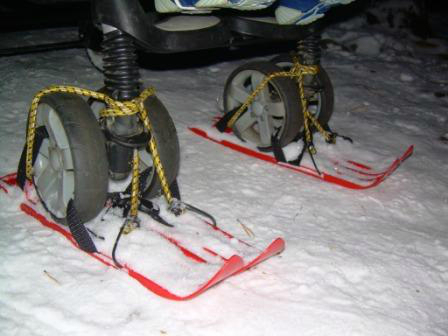 Лыжи на коляску для зимы фото