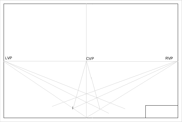 Рисунок с 2 точками схода